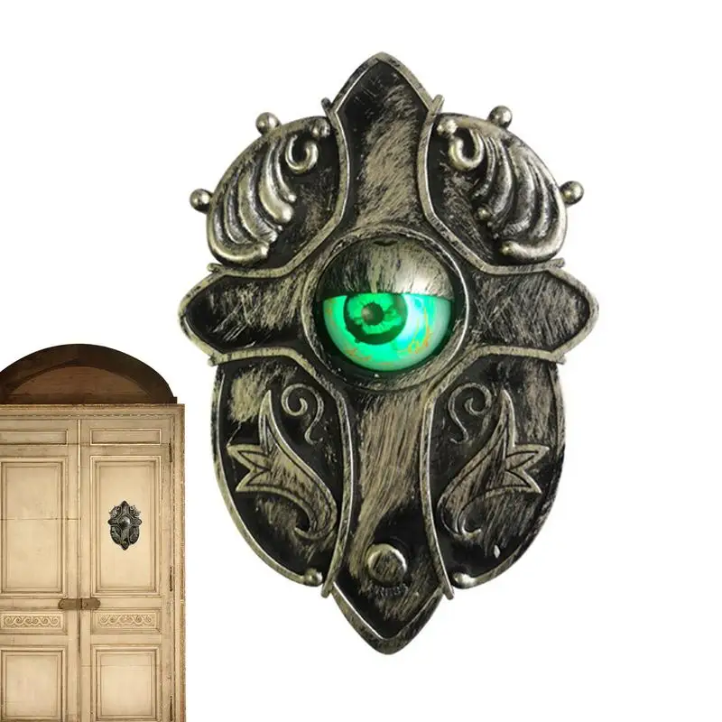 Haunted Doorbell Haunted Halloween Eyeball Doorbell Multi-Functional Haunted House Decoration For Party Wall Porch Home Mall