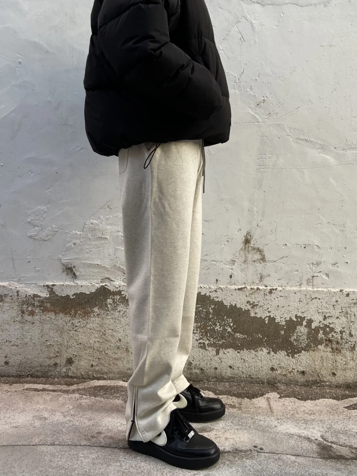 

Спортивные брюки Auticup American Straight Tube AD, однотонные, с двусторонними вставками, на молнии, повседневные, универсальные, легко надеваемые