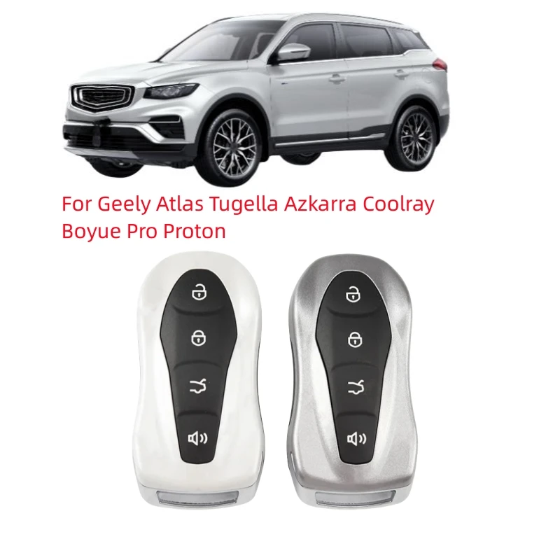 Car Keyless Intelligent 4 Buttons Remote Key With Chip For Geely Atlas Pro FX11 Tugella Azkarra Coolray Okavango Emgrand Binray