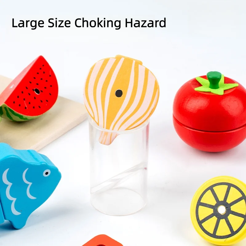 مجموعة ألعاب خشبية ممتعة لقطع الفواكه والخضروات تتضمن فواكه وخضروات متنوعة مع أدوات تقطيع للأطفال سيكون لها انفجارًا