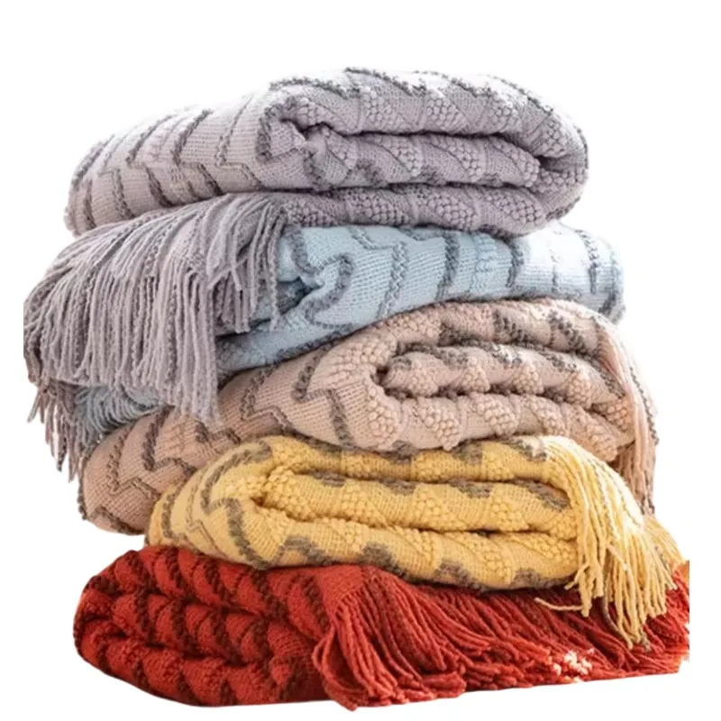 

Уютные винтажные одеяла, волнистый подарок, скандинавские вязаные пледы с кисточками, роскошная кровать, диван, большое покрывало