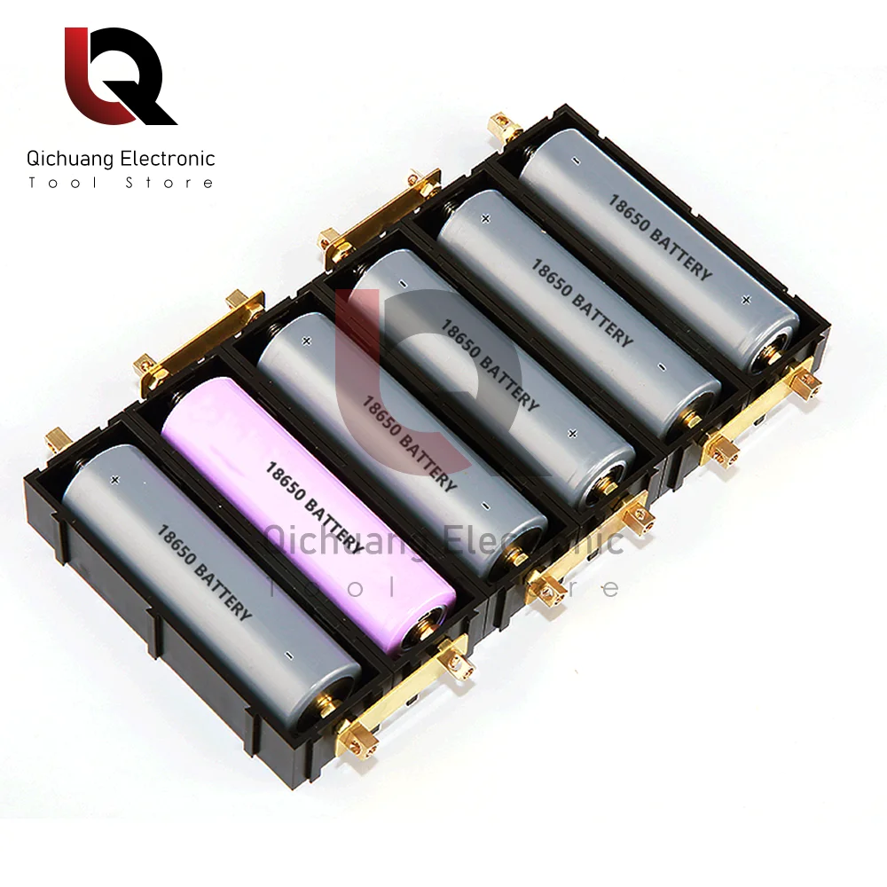 18650 21700 20700 Battery Case Solder-free Splicable Battery Box Battery Slot 18650 Holder with Lid Connector Optional DIY