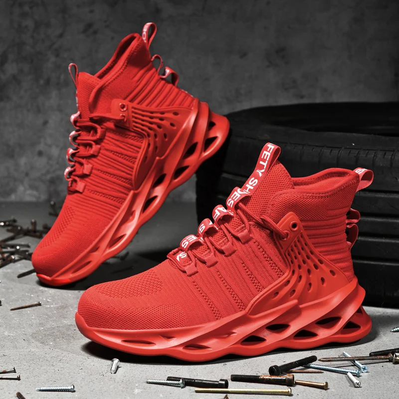 Anti-Crush Piercing Safety Work Shoes Construction Site Fashionable Footwear Essential Protection for Men Women