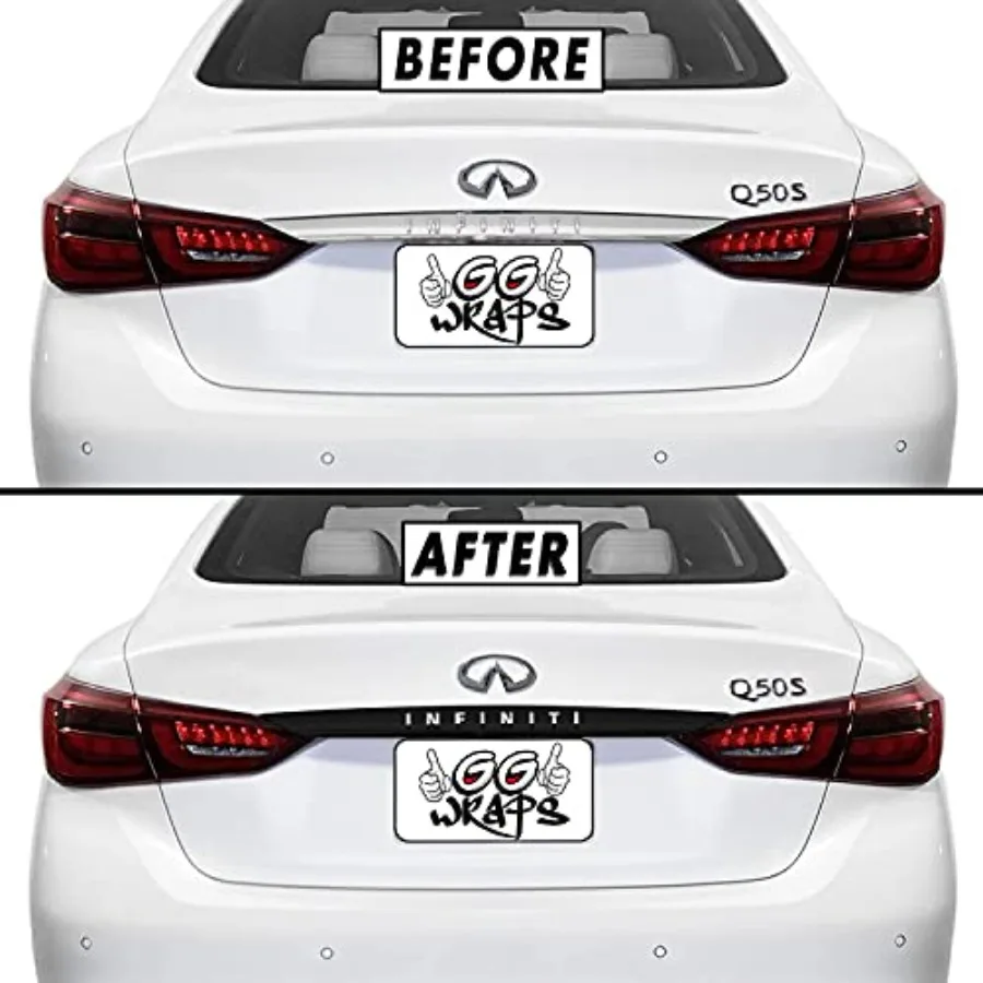 

Chrome Delete out Vinyl Overlay for 2018-2022 Infiniti Q50 Rear Trunk Trim
