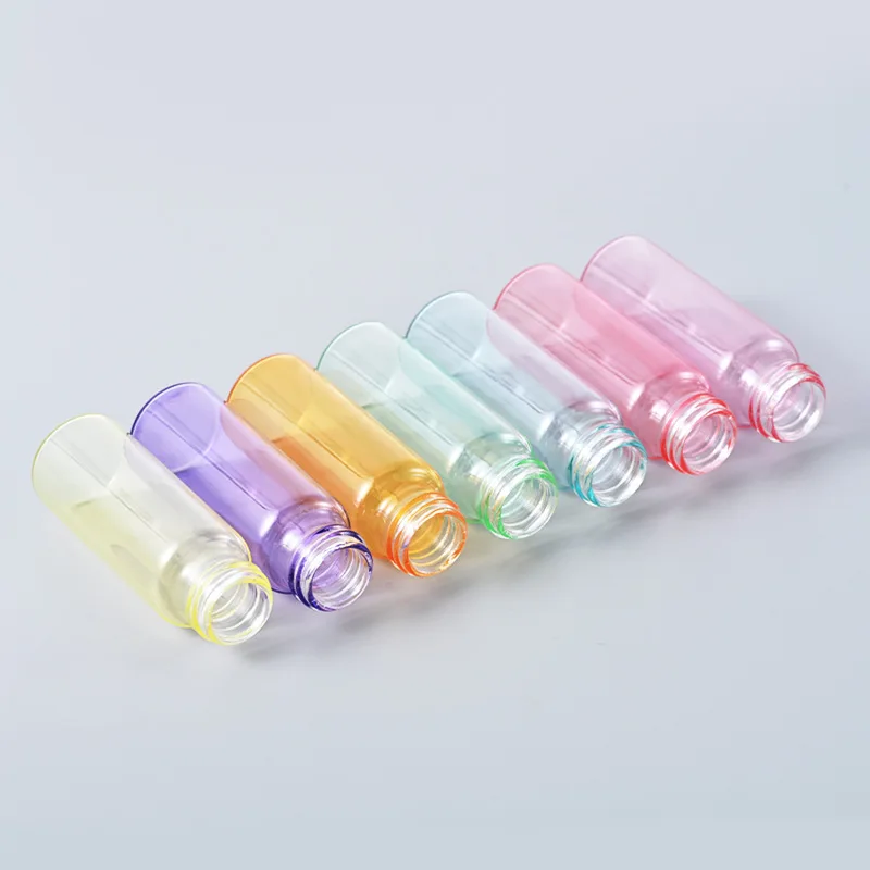 7color 1pc Portable Refillable Mini Dropper Bottle Set 5/10ml Empty Macaron Color Glass Essential Oil Vials Reusable Container