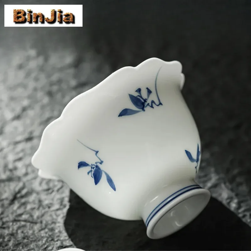 100 مللي رسمت باليد فراشة السحلية غايوان البتلة عالية القدم الشاي تورين صانع غطاء السلطانية الصينية الكونغ فو لوازم اكسسوارات