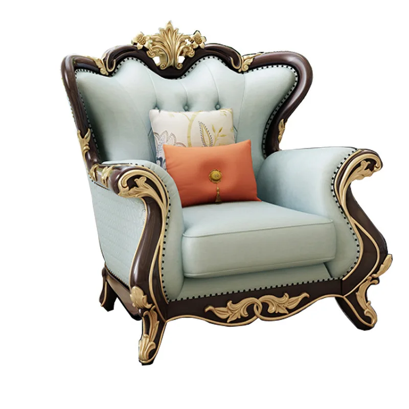 

European sofa living room 123 combination birch engraving American simple European small apartment set combination furniture