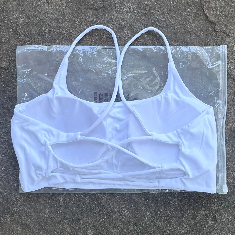 Sexy Cross Back Sports Bra Push Up Gym Top Women Backless  Sportswear Yoga Underwear Fitness Workout Yoga Bra Clothing Wome