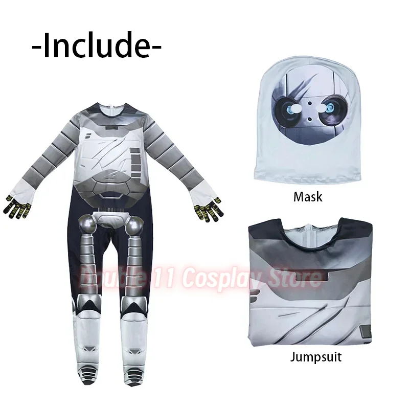 New The Wild Robot Cosplay Costume Kids Adult Unisex Coat Jumpsuit Uniform Bodysuit Halloween Carnival Outfits New
