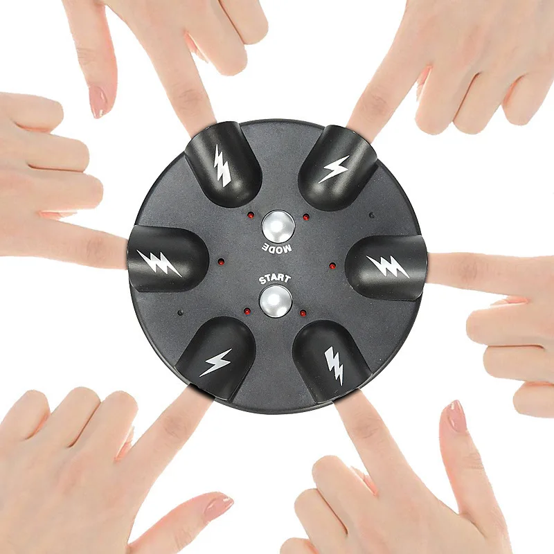 Lie Detector 6 persons Electric Shock Finger Game Machine Kids Party Game Electric Shocking Roulette Punishment Props Tricky Toy