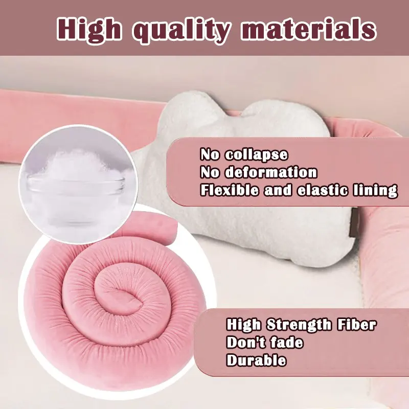 ﻿ ﻿   2 متر طويل الطفل الوفير السرير وسادة وسادة ل سرير الرضع حامي الارتفاع 8 سنتيمتر المهد غرفة ديكور طقم سرير