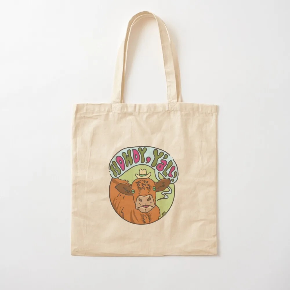 

brown cow boi Tote Bag Customizable tote Gift bags bags men Woman shopper Canvas