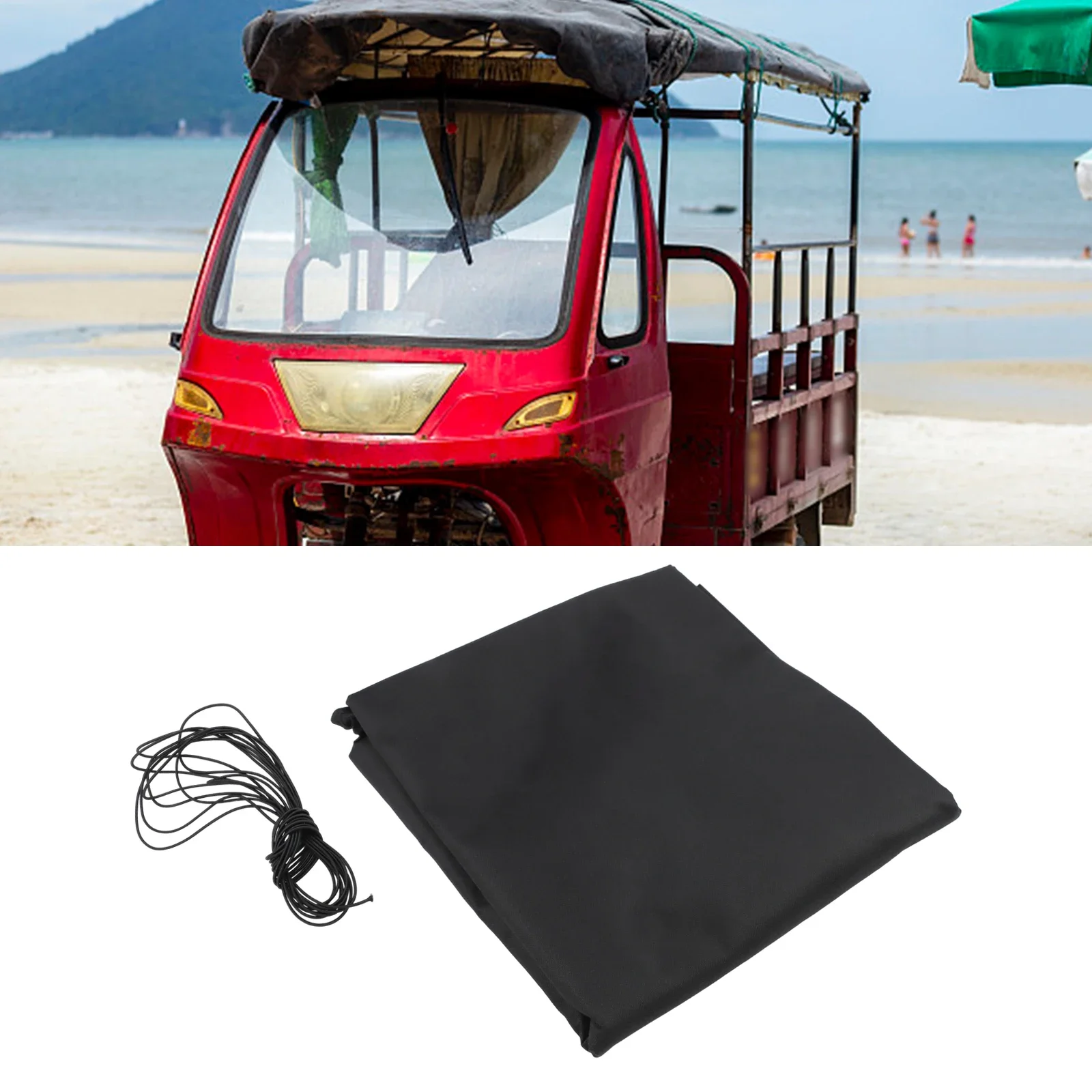 Car Cover Multi-function Cover Parking Safety Low Light Visibility Secure Attachment For Outdoor Use 214*122*13cm