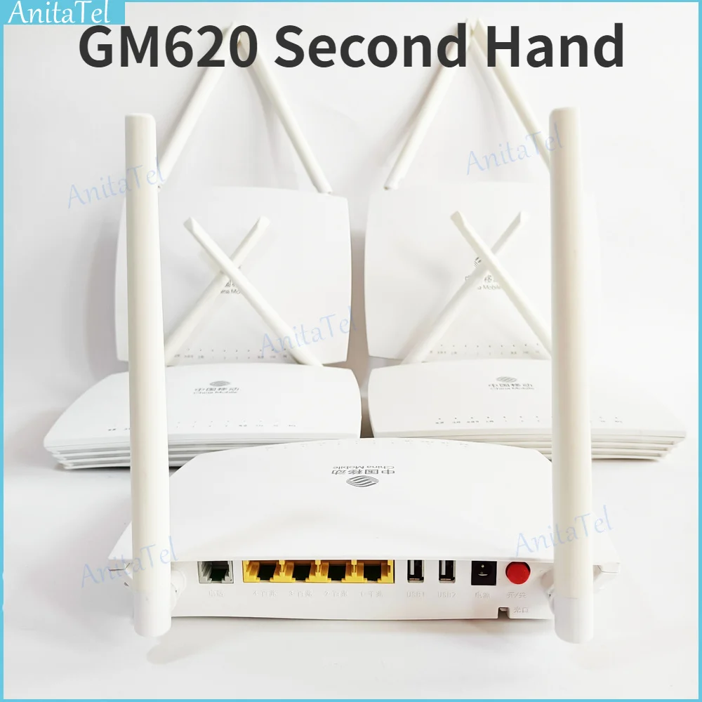 

5pcs/lot GM620 Second Hand ONU Dual Band 2.4/5G 1GE+3FE X4 Lan+WIFI FTTH Used ONT ONU Gigabit Router Fiber Optic Modem