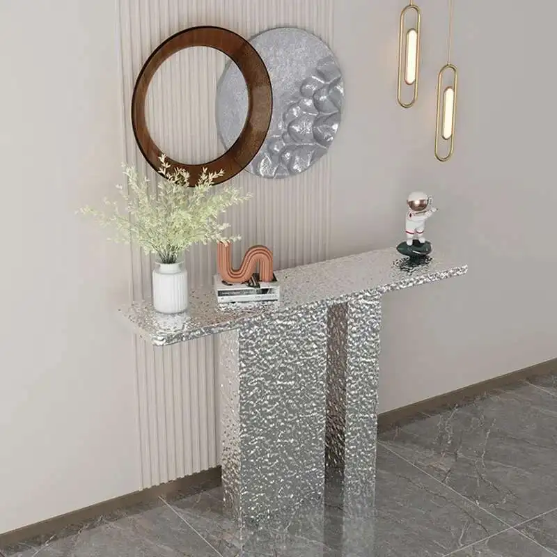 

Современный угловой стол для гостиной, серебряная консоль, классический вертикальный садовый стол, современный мини-Tisch Wohnzimer, мебель для прихожей