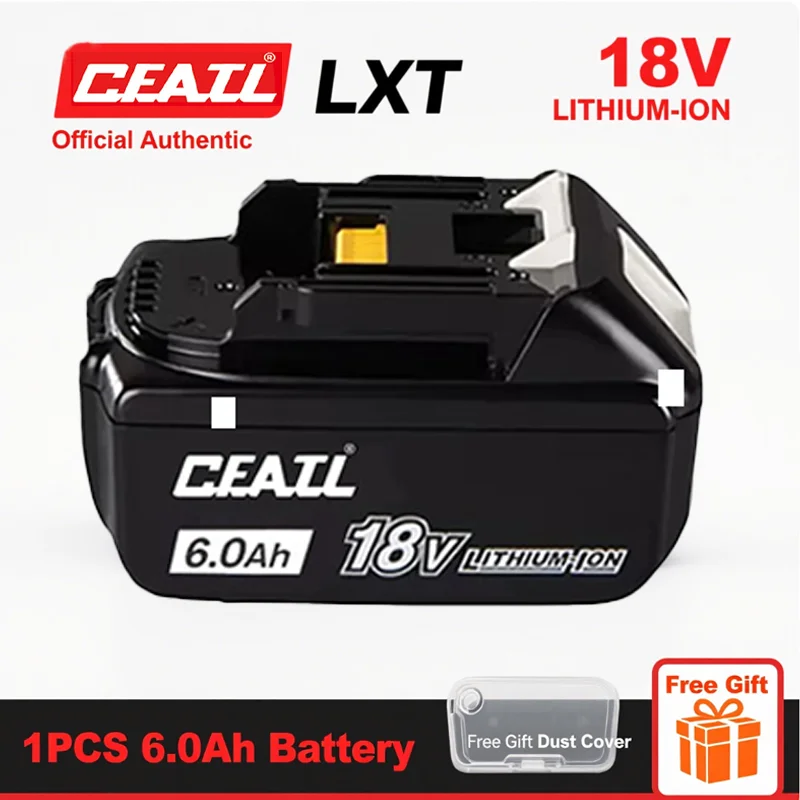 

18V 6.0Ah Rechargeable Battery, For Makita BL1830 BL1830B BL1840 BL1840B BL1850 BL1850B Power Tools Ba