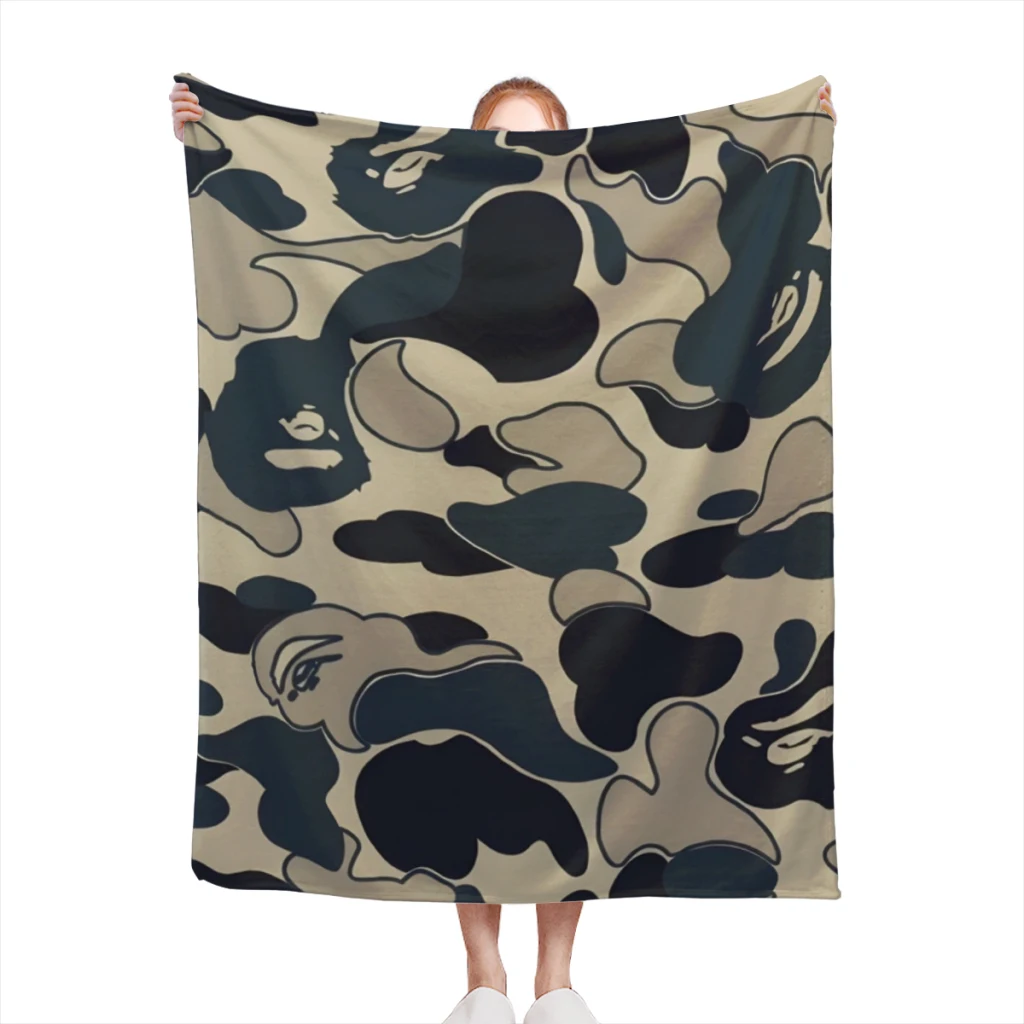 

Ape-Ba-pe Blanket Soft Throw Blanket for Home Bedroom Bed Sofa Picnic Travel Office Rest Cover Blanket Kids