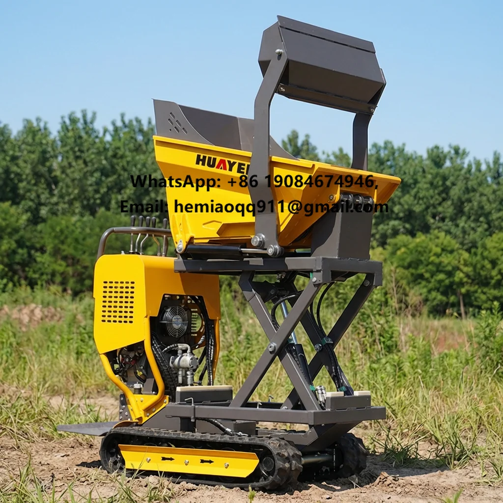 Free Shipping Mini Crawler Dumper Multifunctional Tracked MINI Dumper 500kg 400KG Mini Transporter Dump Truck for Construction