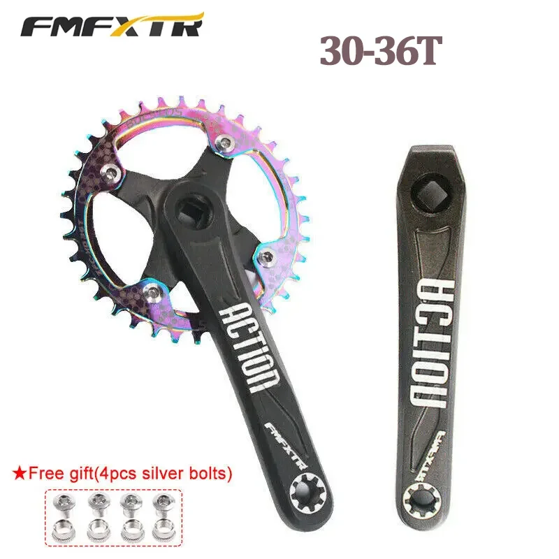 FMFXTR Bicycle 104 BCD Crankset Narrow Wide MTB Chainring 170mm Bike Crank 30T 32T 34T 36T 38T  Bike Crankset Bicycle Part