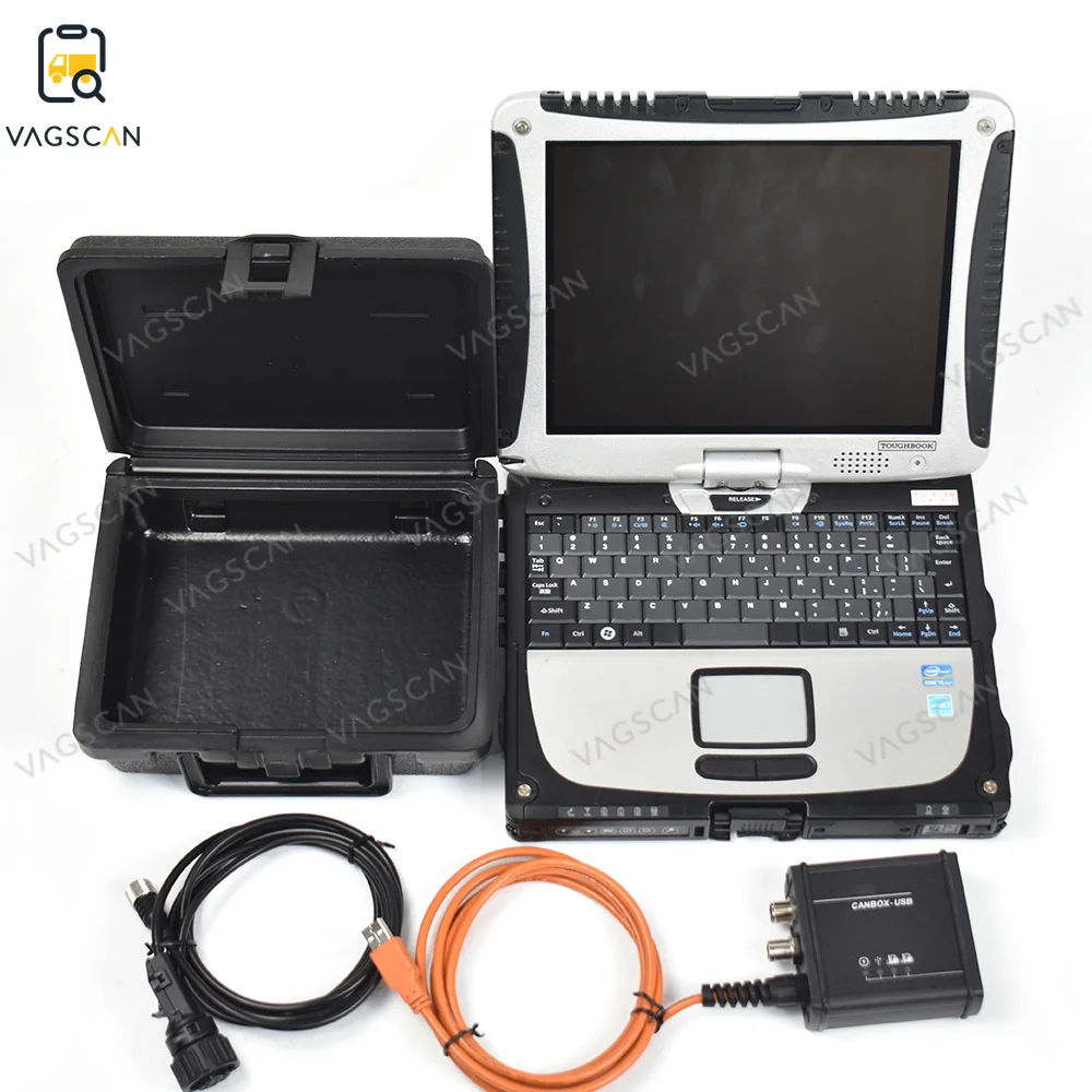 

The Newest CF19 Laptop with Linde Canbox BT for Forklift Diagnostic Tool