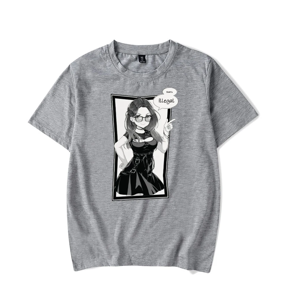 2026 SSSniperWolf Merch هذا غير قانوني تي شيرت Crewneck قصير الأكمام تي شيرت الرجال المرأة التي شيرت العصرية نمط مضحك الملابس