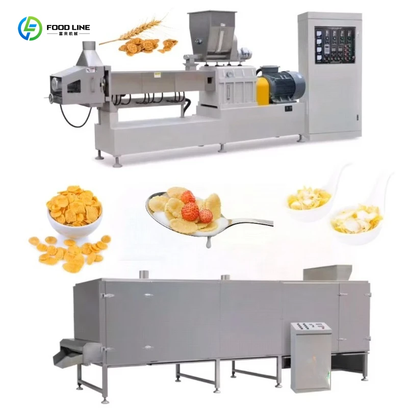 Línea de Producción Personalizada de Hojuelas de Maíz, Máquina Flexible para Hojuelas de Avena, Línea de Producción de Hojuelas de Maíz para Cereal de Desayuno