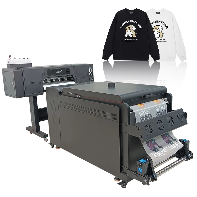 All-in one 4 head I3200A1 clothes t shirt printing digital heat transfer dtf printer printing machine with shaker and oven