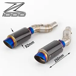 Motorcycle AR exhaust For Kawasaki Z1000 Z1000SX Ninja 1000 2010-2020 Motorcycle Exhaust Pipe Mid Pipe Slip On 51mm Muffler