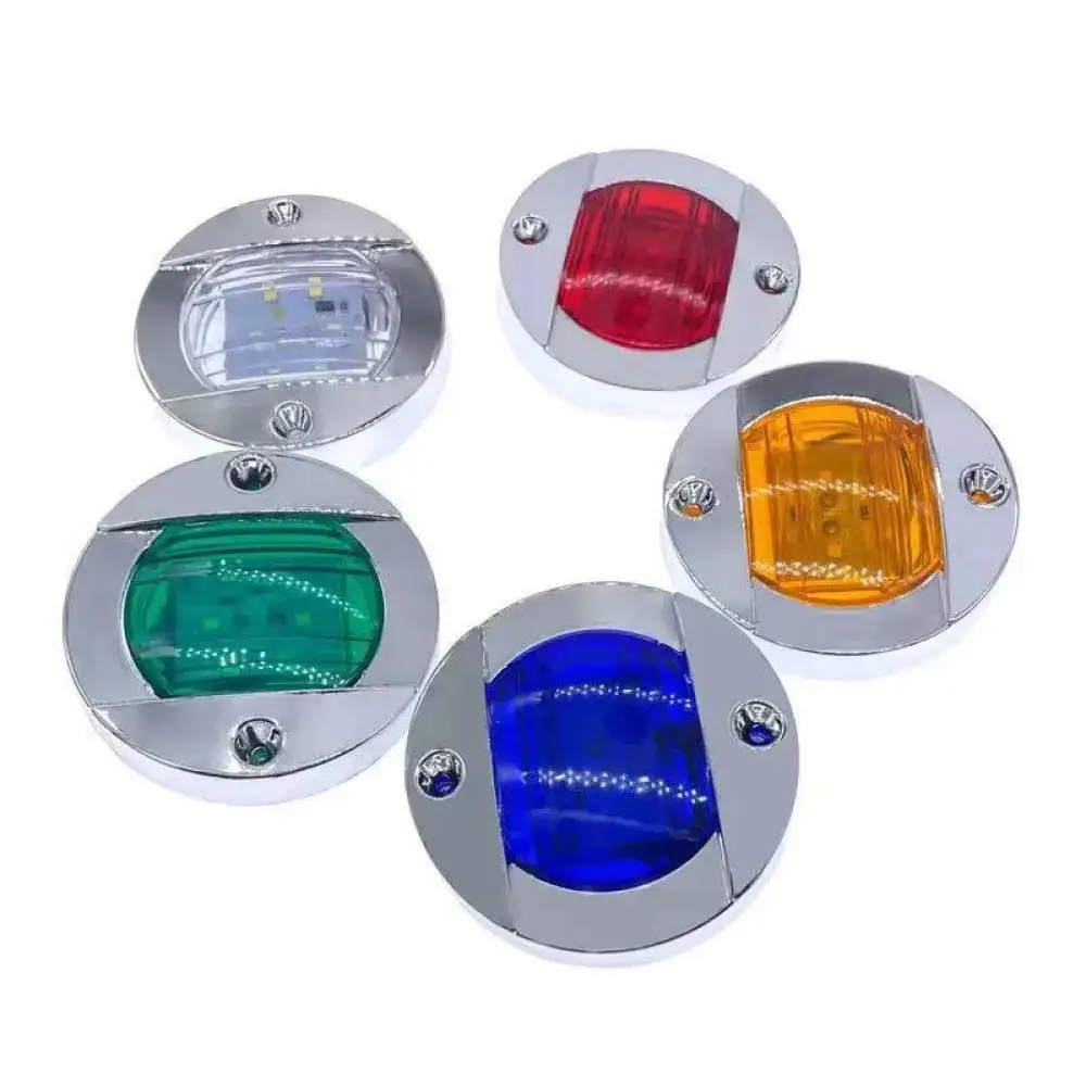 6LED Round Clearance Light 12V 24V Side Marker Lamp For Truck Trailer Boat Automotive Signal Waterproof Indicators