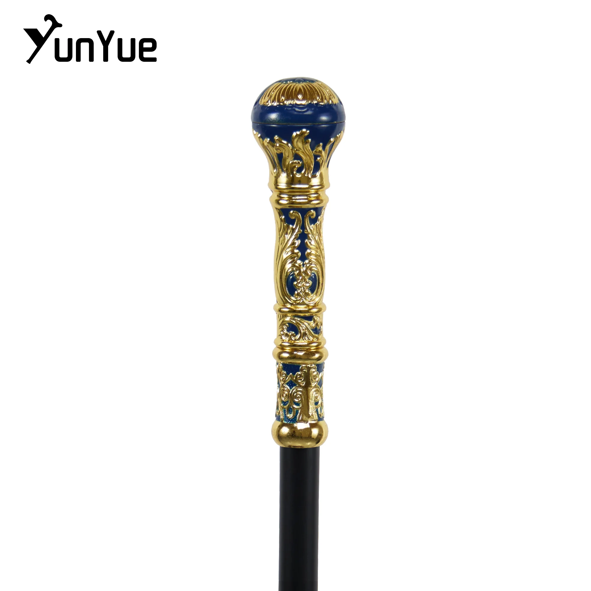 الأزرق مقبض دائري موضة عصا للمشي تأثيري السادة خمر اليدوية عصا للمشي سيدة الفن جمع فيلم الدعائم قصب 93 سنتيمتر