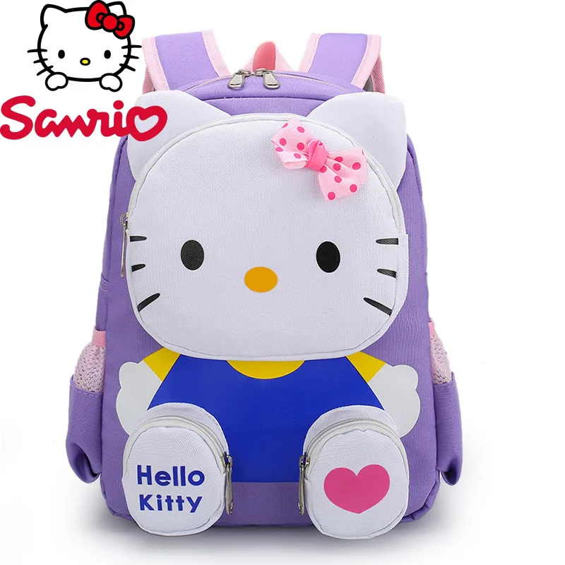 

Sanrio Hello Kitty Backpack Kawaii Stylish Bag Women's Colorblock Rucksack Large Capacity Foldable Outdoors Daypack