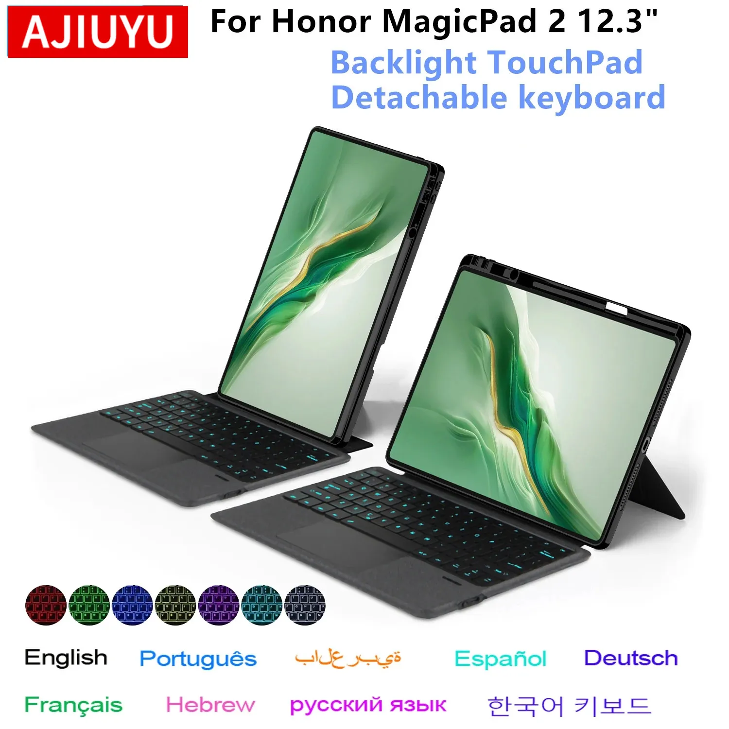 

Чехол для клавиатуры с подсветкой для Honor MagicPad 2 MagicPad2 12,3 дюйма ROD2-W09, чехол для планшета Honor Magic Pad 2, держатель для карандашей
