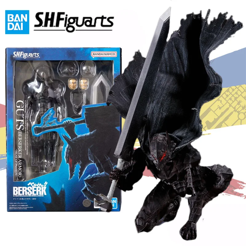 

Bandai Original S.H.Figuarts SHF Berserk GUTS BERSERKER ARMOR PASSION Anime Action Figure Finished Model Kit Toy Gift for Kids