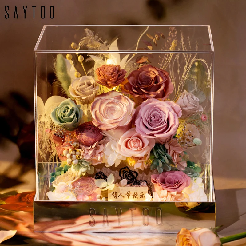 SaytooThe story of eternal flowers and roses Senior bouquet Wedding Qixi Valentine's Day Birthday gift for girlfriend