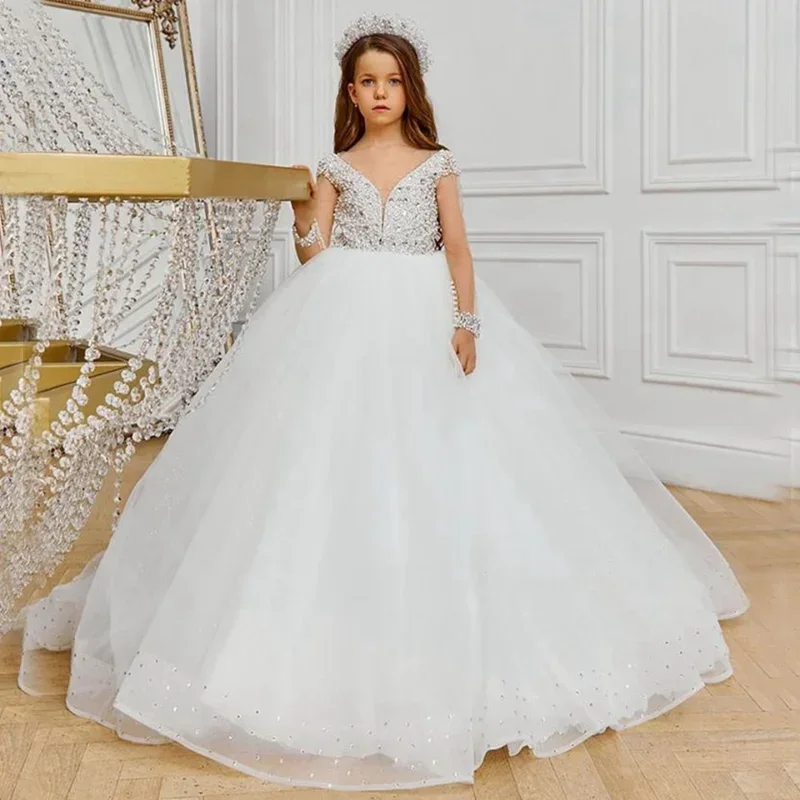 

Flower Girl Dress Exquisite Floor-Length O-Neck A-LINE Junior Bridesmaid Dresses for Wedding First Communion Bridesmaid Birthday