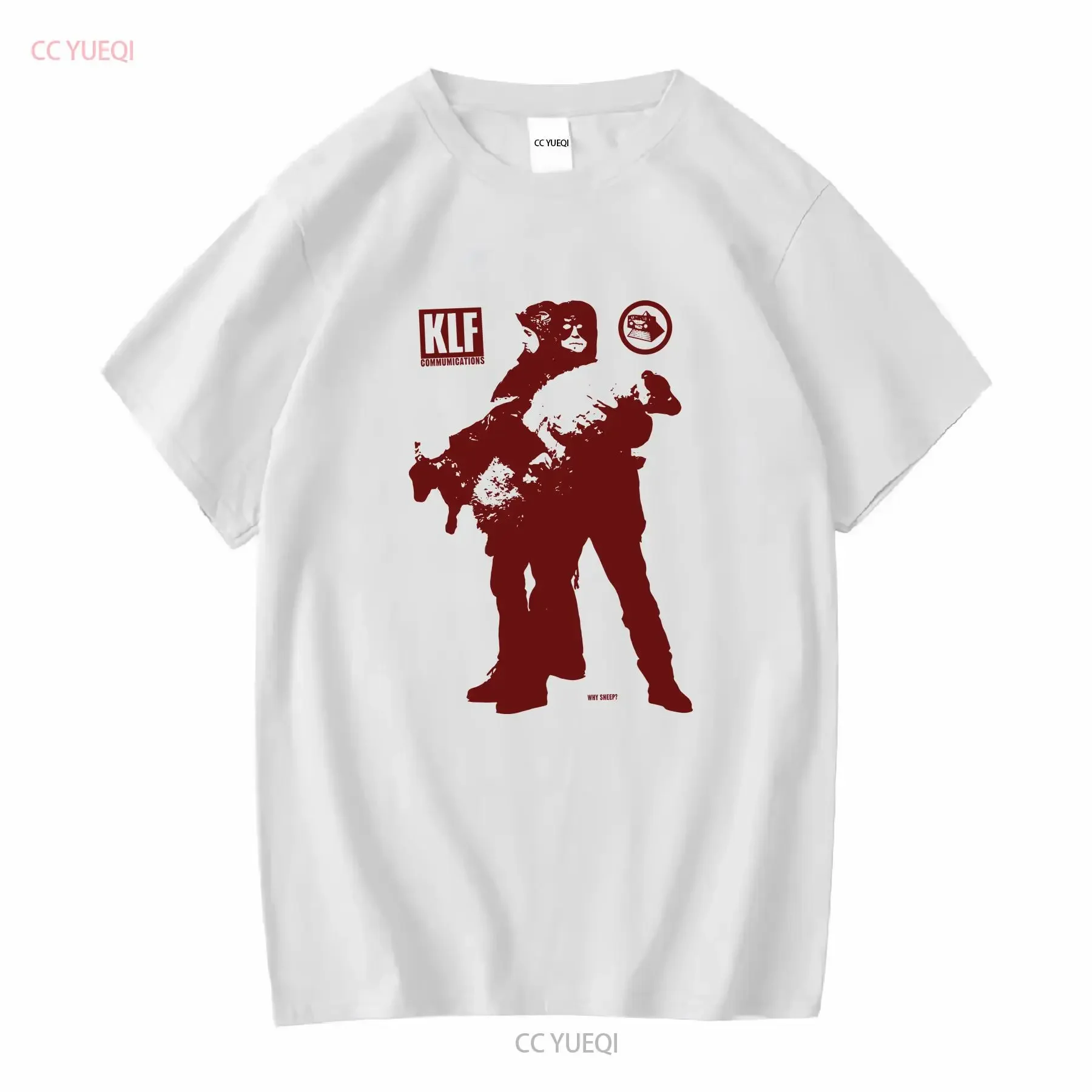 the KLF 'Why Sheep ' T Shirt 90's Vintage Style vintage Washed Soft Comfortable Breathable Casual fashion homme