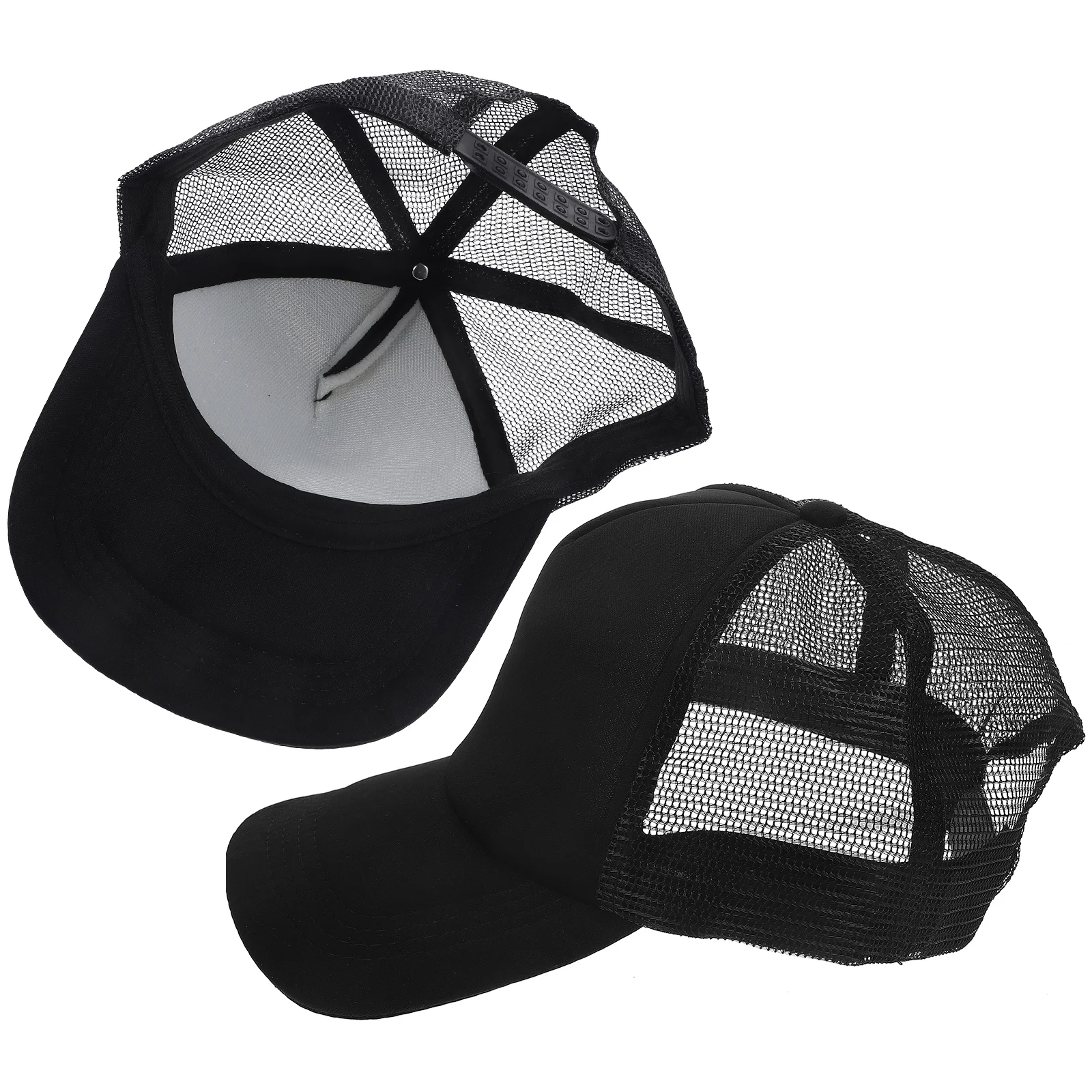

Unisex Mesh Baseball Cap Polyester Trucker Hat Golf Dad Hat Snapback Hat Custom Black