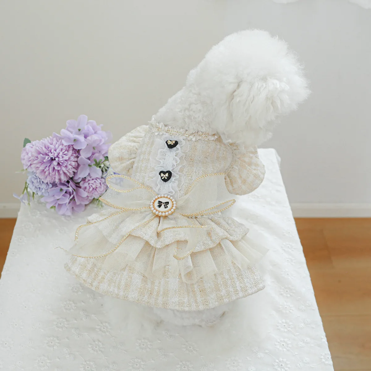 Fancy Dog Princess Dress Luxury Puppy Clothes Autumn Winter XS XL Halloween Pet Costumes Animal Wear Chihuahua Suit