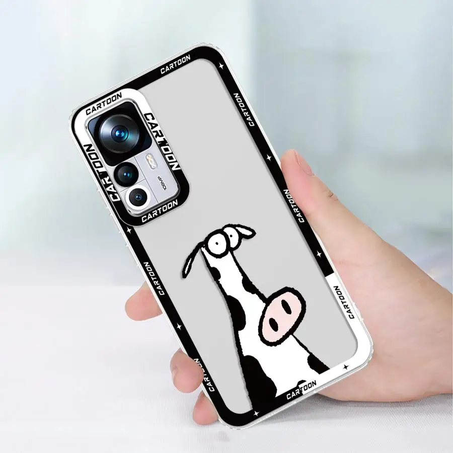 샤오미 레드미 노트 9 11S 11 14 13 12 프로 플러스 10프로 8 12S 10라이트 10S용 전화 케이스 소프트 커버 만화 소 디자인