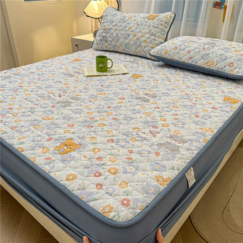 Funda de cama antideslizante tamaño Queen/King, ropa de cama gruesa, Protector de colchón para el hogar, cubre colchón (funda de almohada necesita pedido)