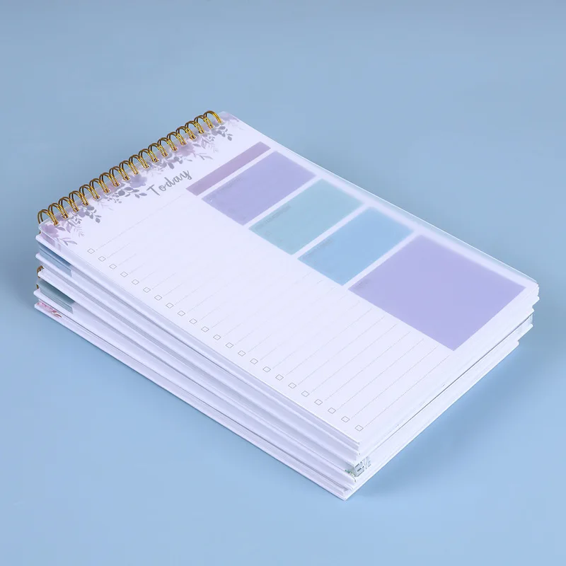 B5 week plan: flip through the flower coil notebook and keep the schedule in your notebook