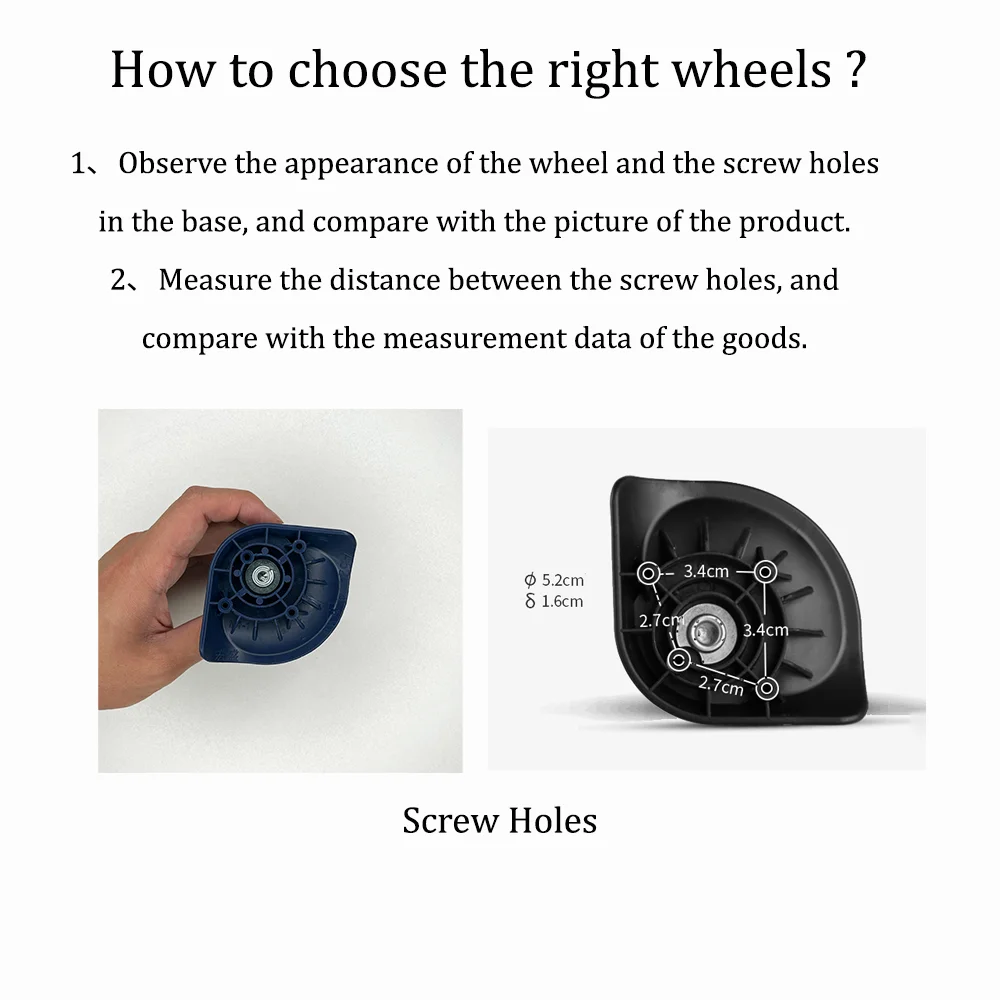 W370 Suitcase Repair Wheels Luggage Password Box Trolley Case Replacement Detachable Universal Wheel Leather Case Repair Pulley