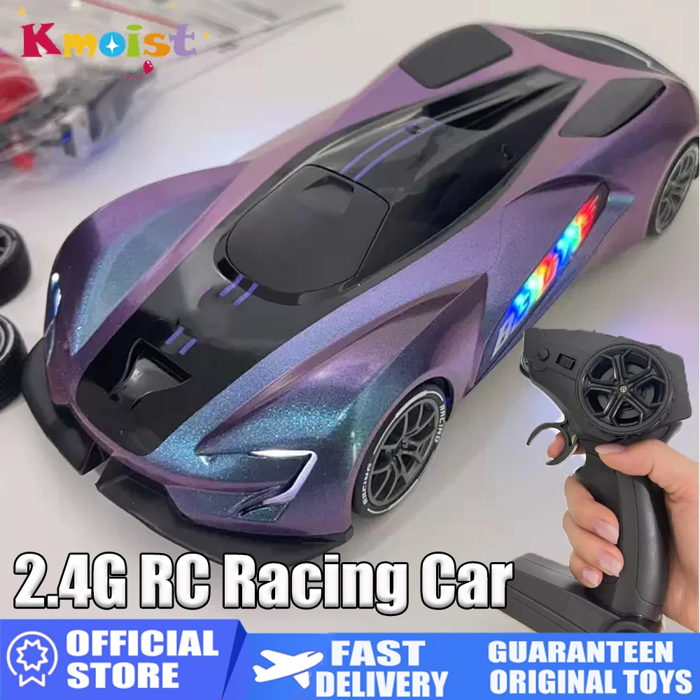

20KM/H High Speed RC Drift Car Racing Toys with Colorful Model and Barricades for Boys Girls Urban Night Race Adventure Game Toy