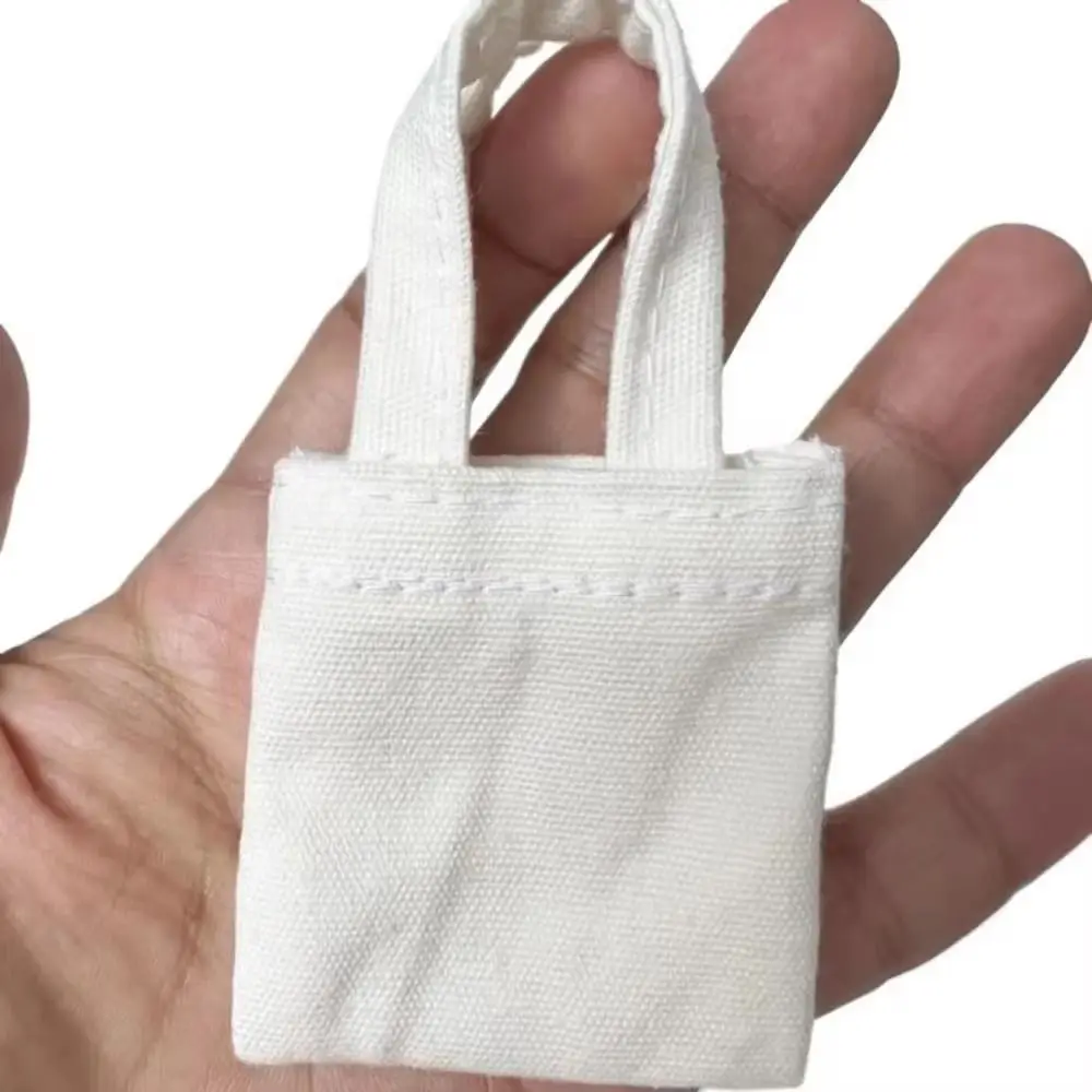 Dollhouse Changing Dressing Doll Canvas Bag Canvas Material Miniature Size Doll Handbag Handmade Dress Up Decor