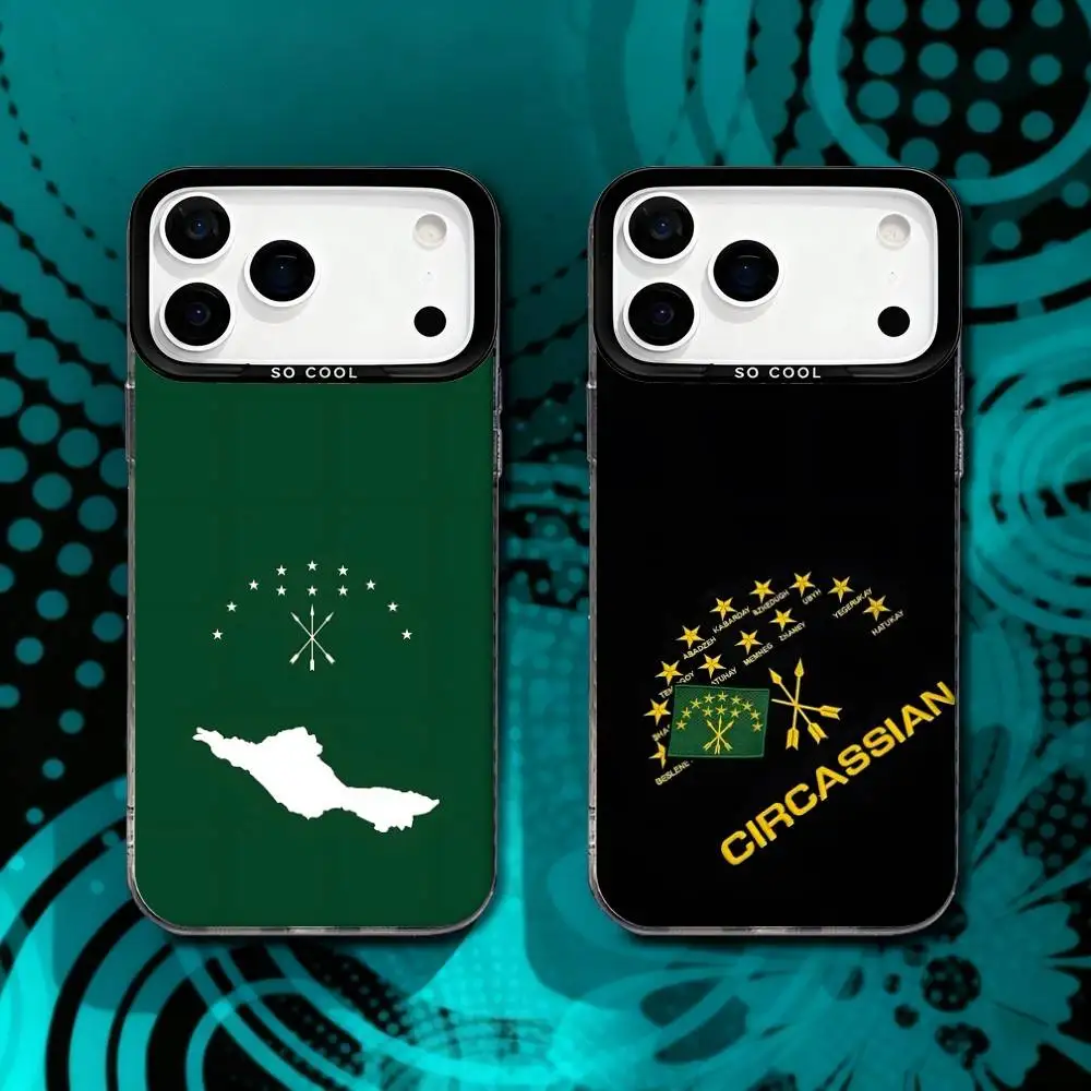 

Adygea Circassian Flag Matte Fingerprint Proof Phone Case For iPhone 17,16,15,14,13,12,X,8,Pro,Max,Plus,SE4,Air,Mini