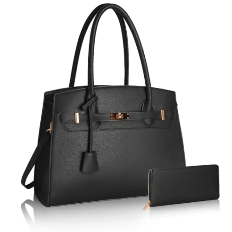 

Designer Classic Top Handbags For women Shoulder Purses For Ladies Adjustable Strap Work Satchel with Wallet