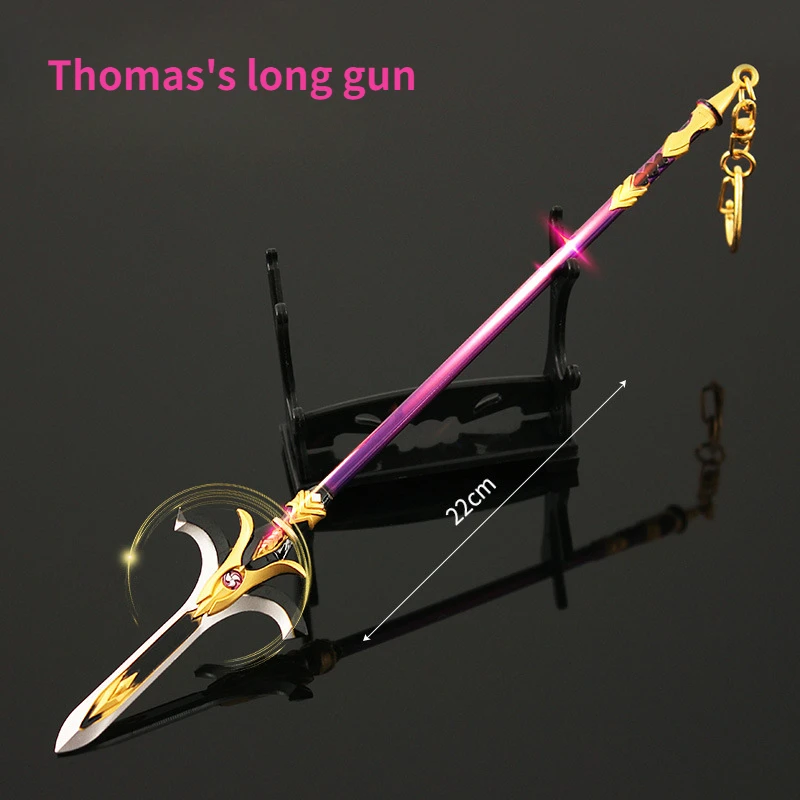 

Ударная игра Genshin No Anime, охватывающая 22 см Xiduoyuan Ten Text Toma Long Gun, модель оружия из цинкового сплава, коллекционные игрушки, подарки