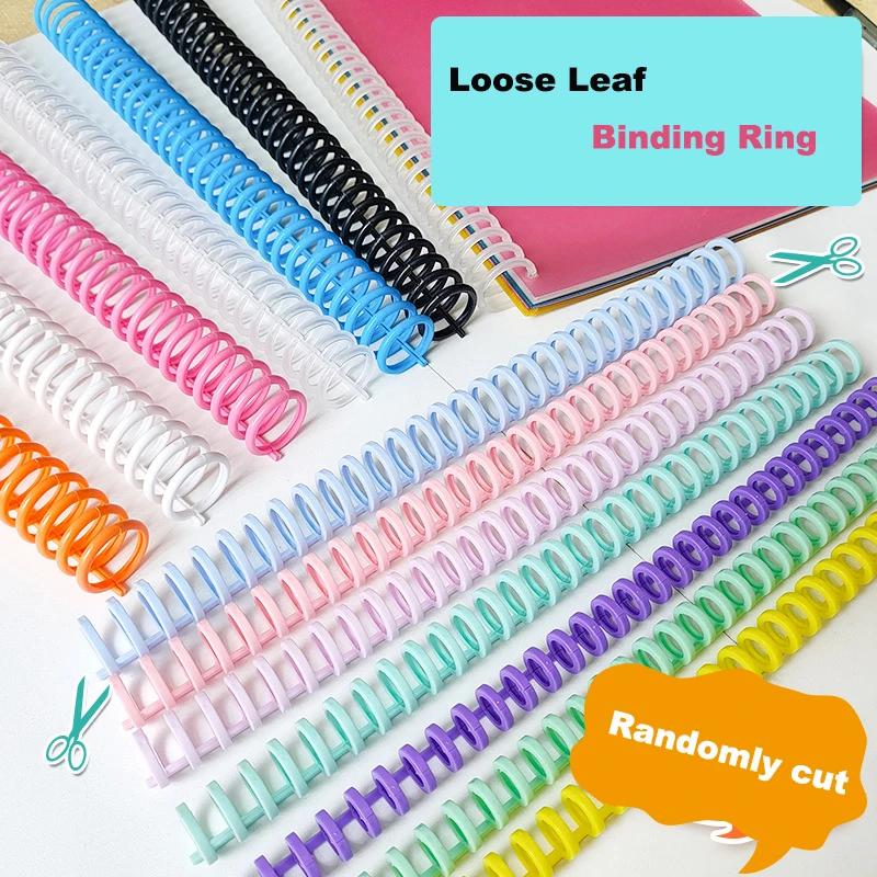 20pcs Plastic 30-Hole Loose Leaf Binders Ring Binding Spines Combs 95 Sheets Capacity for DIY Paper Notebook Album Binder