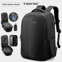 Tigernu Vacuum Backpacks Compression Travel Backpacks 15.6-17 Laptop Backpack Men TSA Anti Theft Backpacks Expandable Schoolbag