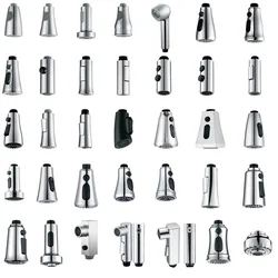 Kitchen Pull Out Faucet Head Washbasin Pull Down Nozzle Sprayer Bathroom Sink Tap Replacement Accessory G1/2 Shower Head Aerator